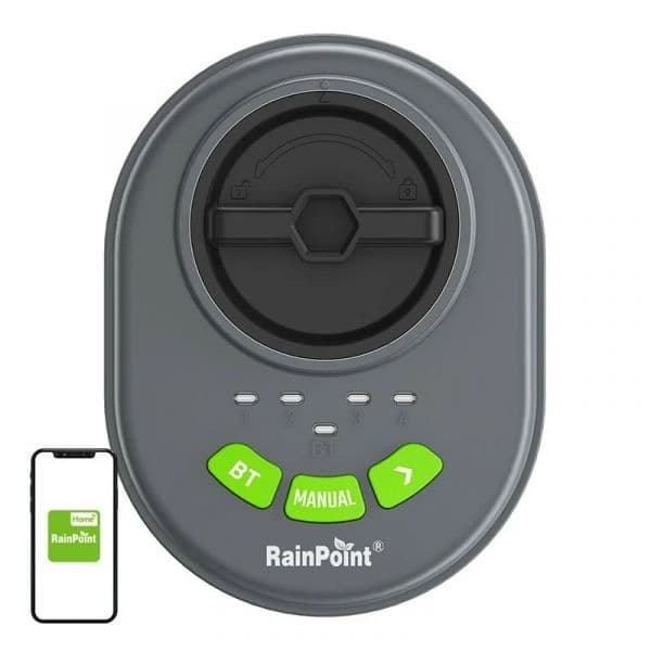 RainPoint Controlador Aspersor 4 Zonas com APP Bluetooth