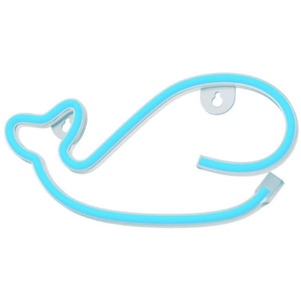 Neon LED Baleia Azul Bateria + USB - MI592207