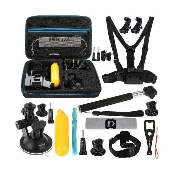 Puluz Kit Com 20x Acessórios Ultimate Combo Para Camaras Acção Desportivas - Pkt11