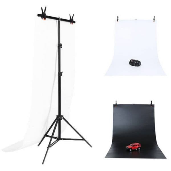 Puluz Suporte Tripé Para Estúdio Fotográfico (70 X 200 Cm) + 2 Telas
