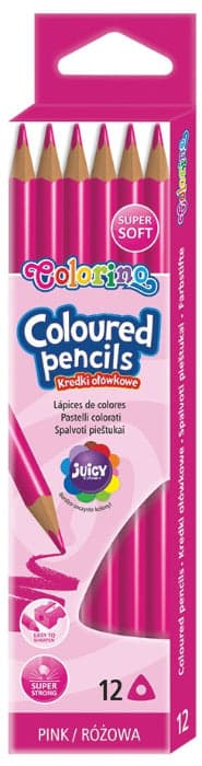 Colorino Lápis de Cor Colorino Rosa 12 un. - PRT86488