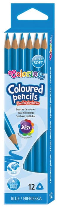 Pack 12 Lápis Cor Colorino Azul