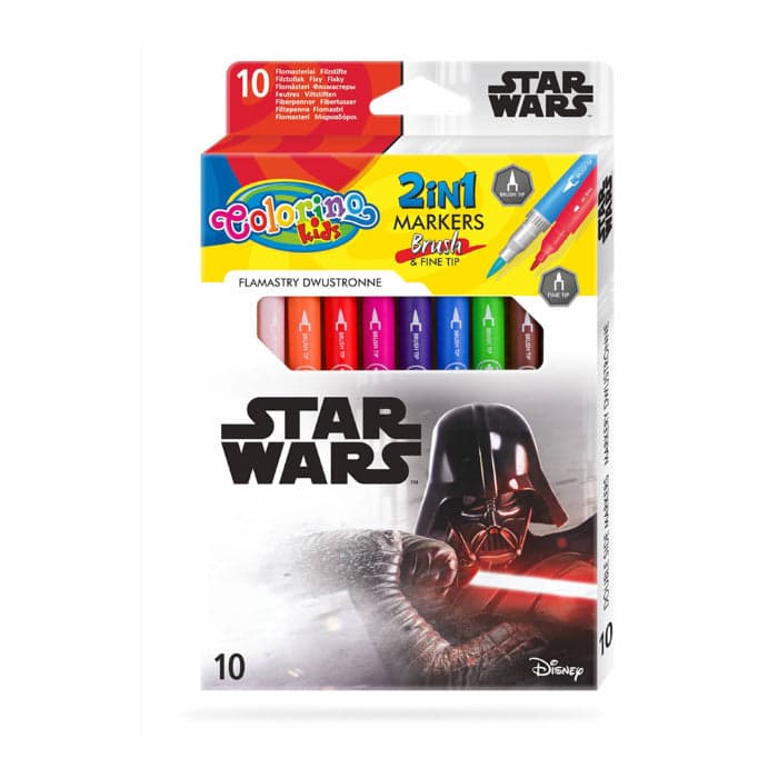 Colorino Caixa 10 Marcadores Duplos Disney Star Wars - PRT89502