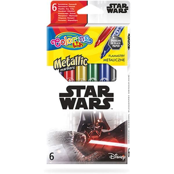 Colorino Caixa 6 Marcadores Metálicos Star Wars - PRT89571