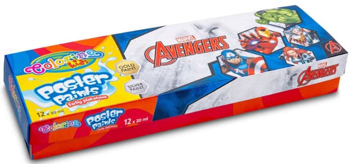 Colorino Disney Avengers Caixa Cores Pintura 12x20ml