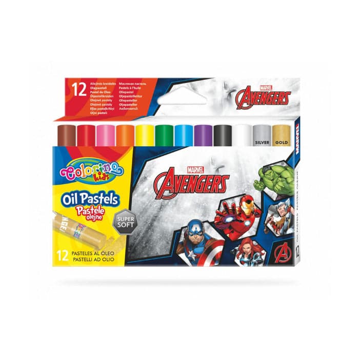 Colorino Caixa Pastel de Óleo Disney Avengers 12 un. - PRT91505