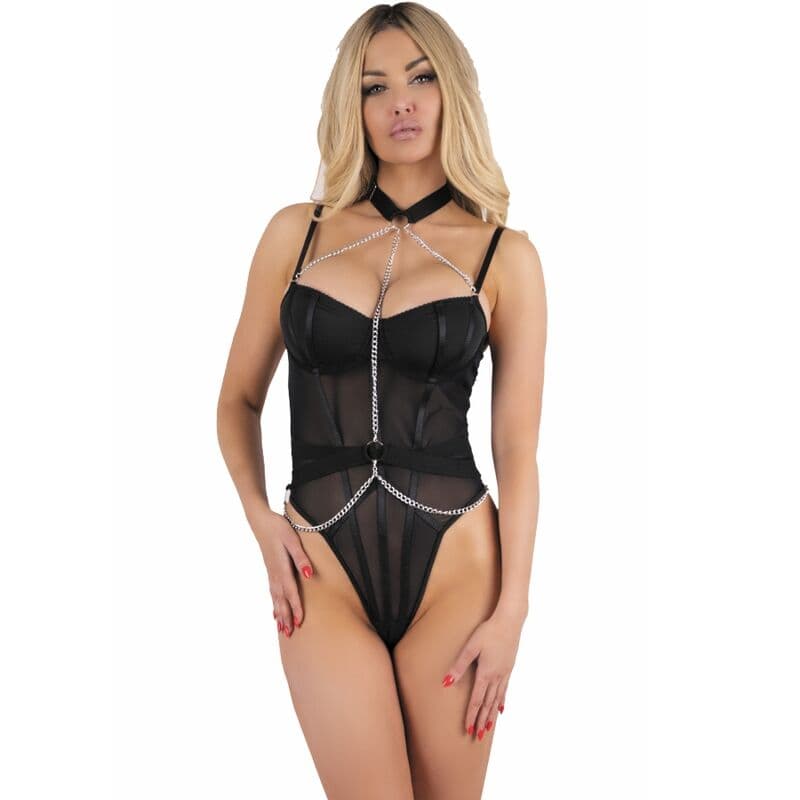 Livco Corsetti Fashion – Melisenda Cf 1709 Roupão De Banho + Camiseta + Tanga Preto S