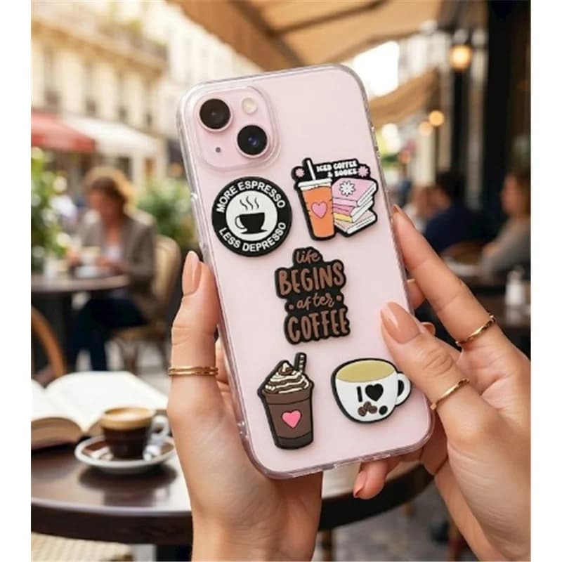 Autocolante 3D 5 Unidades Coffe