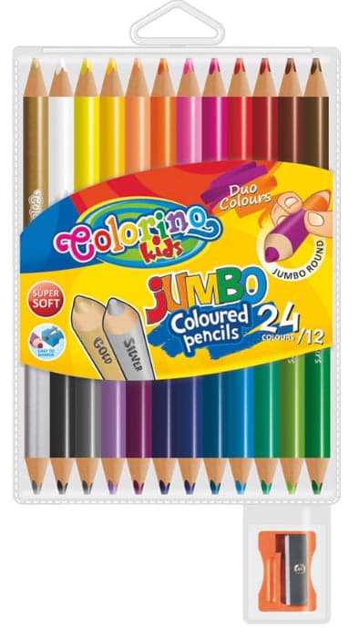 Colorino Lápis de Cor Redondo Jumbo 24 Cores 12 un.