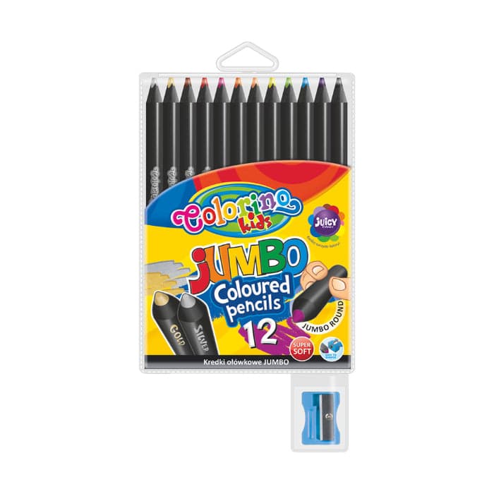 Colorino Lápis de Cor Redondo Jumbo 12 Cores + Afia BW