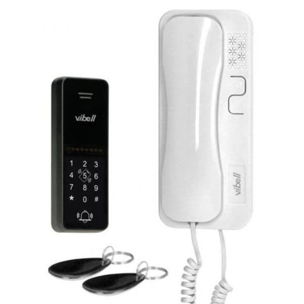 Vibell Kit Audio Porteiro c/ Sensor RFID + Código PIN - OR-DOM-BA-932/W