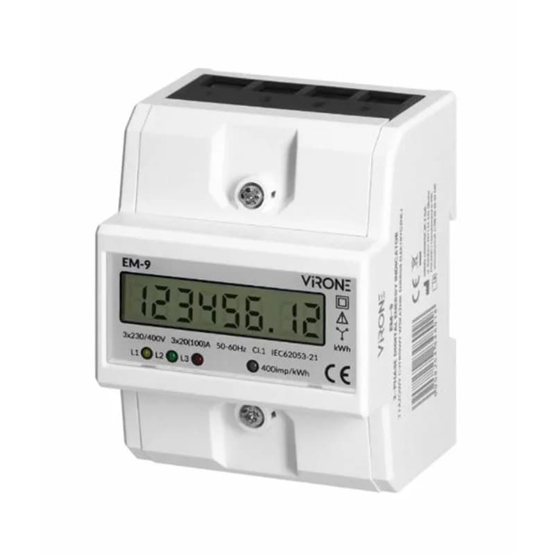 Contador Medidor Energia Trifásico de Quadro em-9