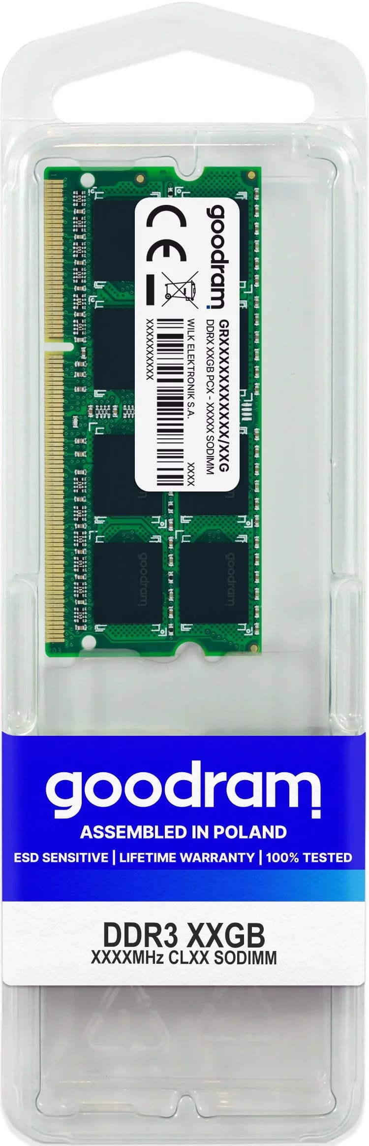 Goodram 4GB DDR3 PC3-12800 módulo de memória 1 x 4 GB 1600 MHz