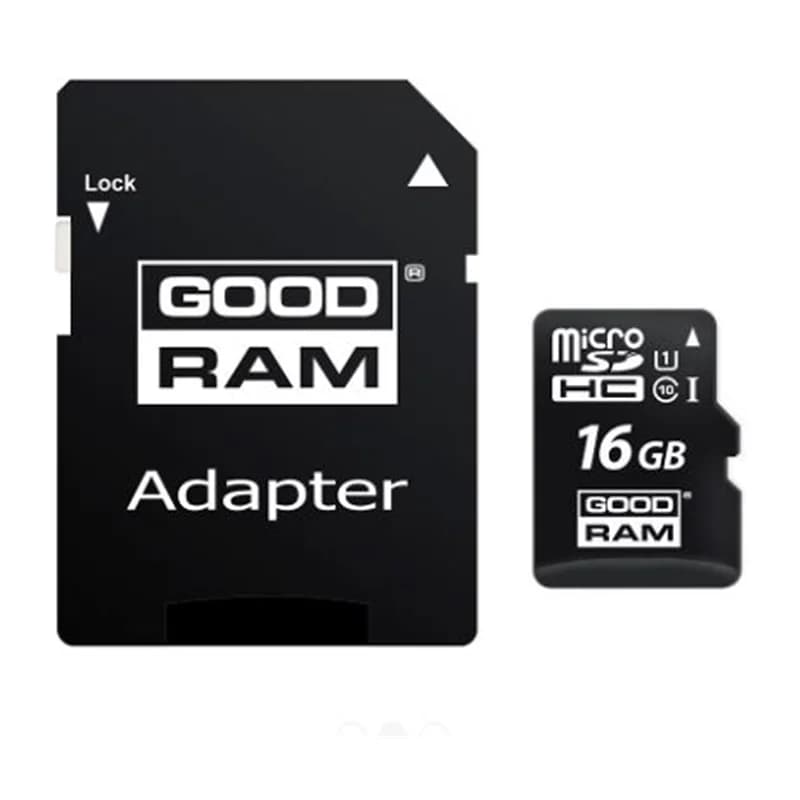 Goodram 16GB Micro SDHC Class 10 UHS-I + Adaptador SD - M1AA-0160R12