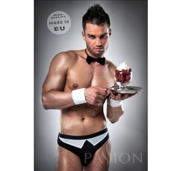 Passion Men Fantasia Empregado Sexy 020 Branco/Preto S/M - D-203440