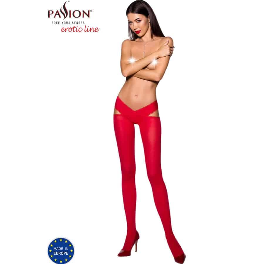 Passion Tiopen 005 Stocking Red 1/2 (60 Den) 151x30x210