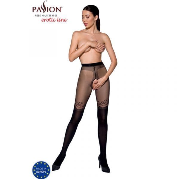 Passion Tiopen 012 Stocking Black 1/2 (20/40 Den) 151x30x210