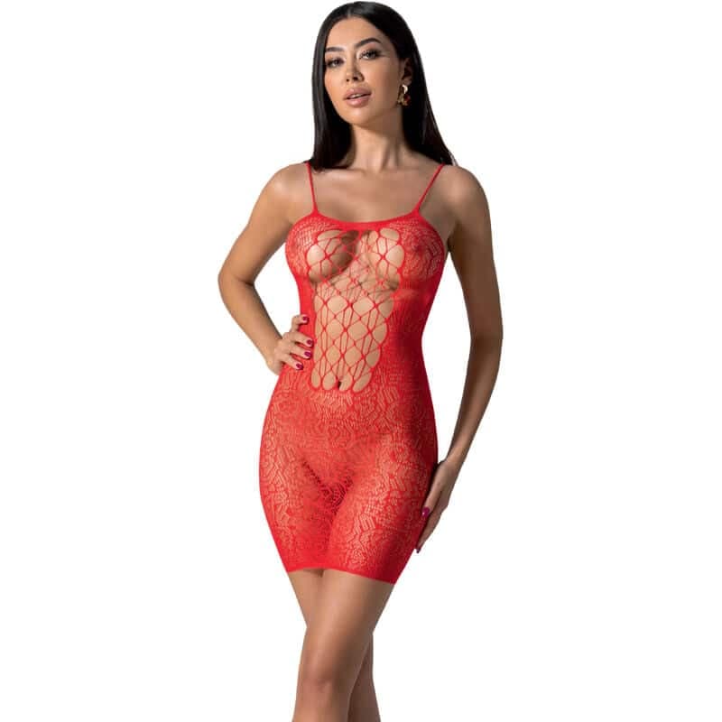 Passion BS096 Bodystocking Rojo Tamanho Unica
