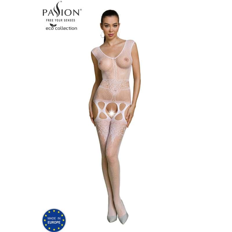 Passion Eco Collection Bodystocking BS014 White 150x27x213