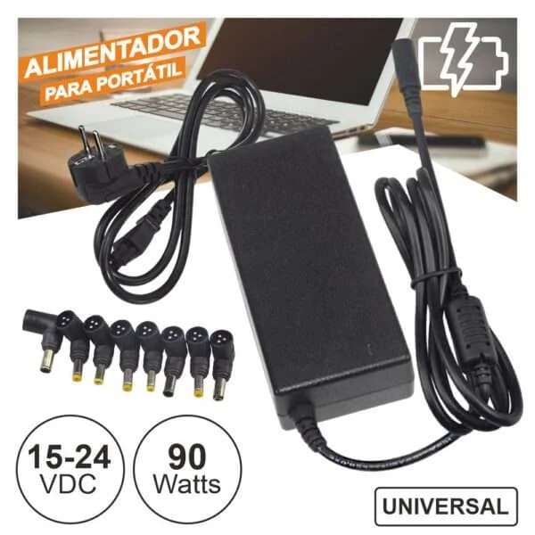 Transformador P/Portátil 90w 15-24V 8 FICHAS WELL