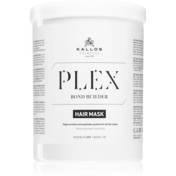 Kallos Plex Hair Mask Máscara Regeneradora para Cabelos Danificados e Quimicamente Tratados 1000ml