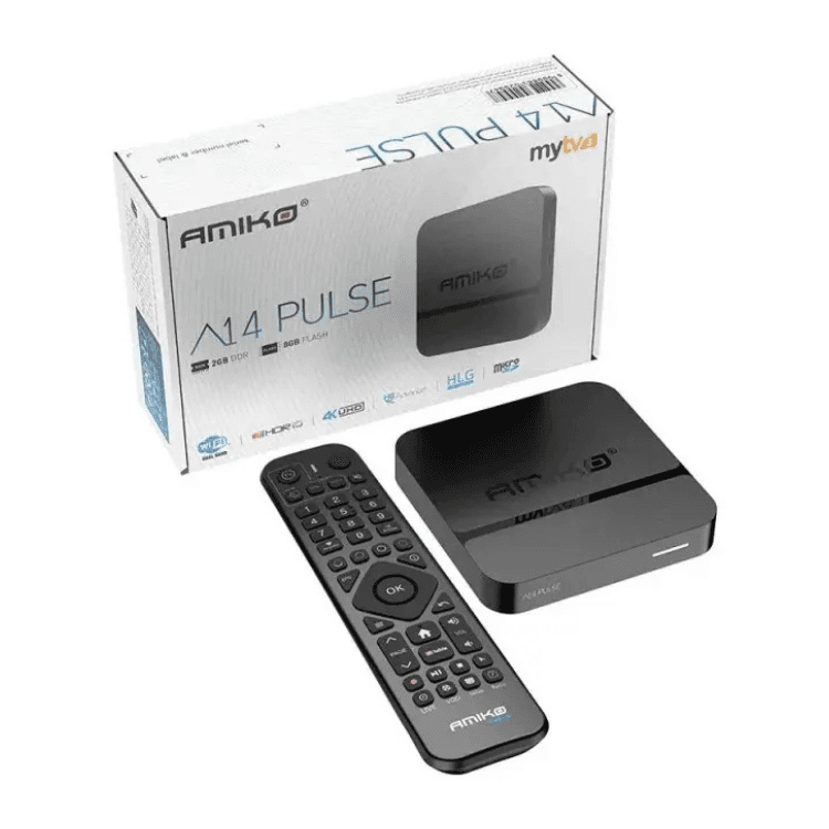 Amiko A14 Pulse 2GB/8GB Android 9 Dual Band IPTV 4K HDR10 MYTVOnline3