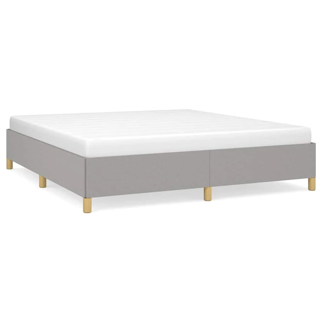 vidaXL Estrutura de cama sem colchão 160x200 cm tecido cinzento-claro