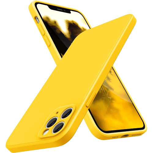 Capa Silicone Líquido 3D iPhone 13 Pro Amarelo