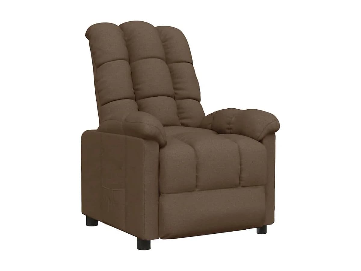 Poltrona | Cadeira Relax | Cadeira reclinável tecido castanho SHL568496