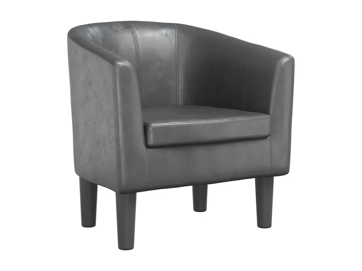 Poltrona | Cadeira Relax couro artificial cinzento SHL679643