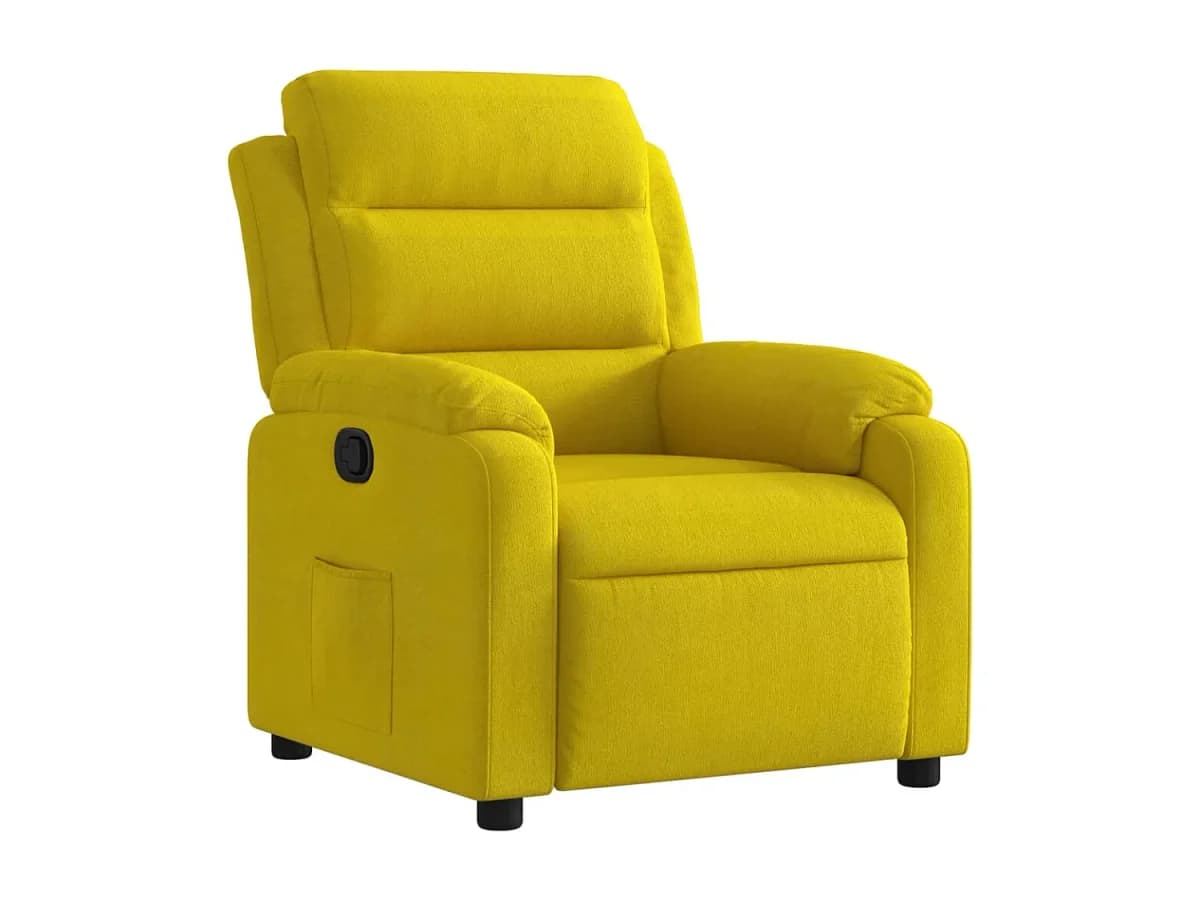 Poltrona Reclinável | Poltrona Confortável Relax veludo amarelo SHL8562