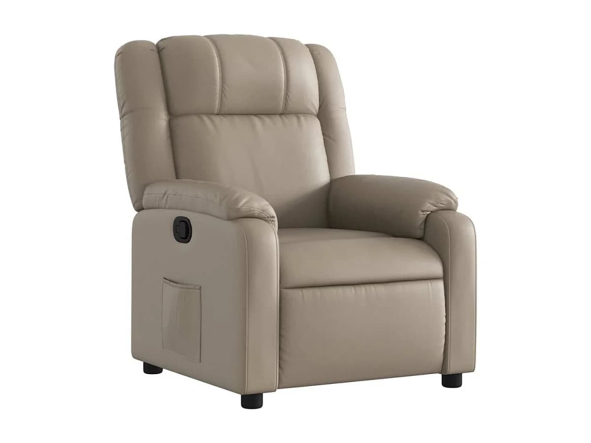 Poltrona reclinável couro artificial cor cappuccino SHL502840