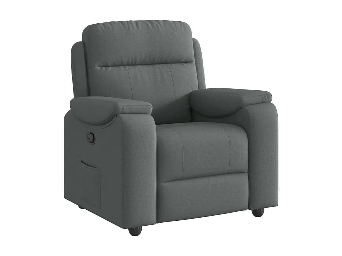 Poltrona Reclinável | Poltrona Confortável Relax tecido cinzento-escuro SHL441082
