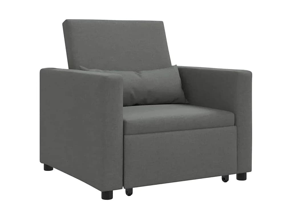 Sofá cama single Cinzento escuro 90x165x87 cm tecido SHL988782