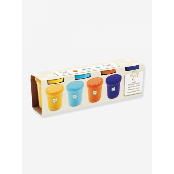 Djeco 4 Frascos de Plasticina Nature da Azul Medio Liso - 6200321836409