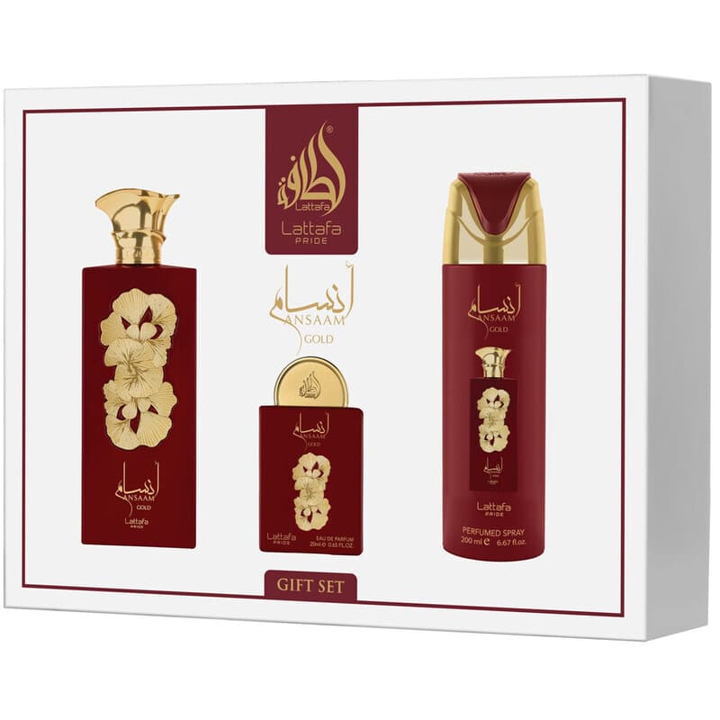 Conjunto Ansaam Gold  EDP 100 ml, Desodorizante 200 ml a EDP 20 ml