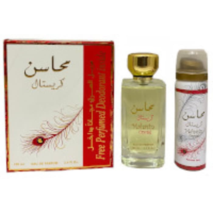 Mahasin Crystal Gift set EDP 100 ml and Desodorizante 75 ml