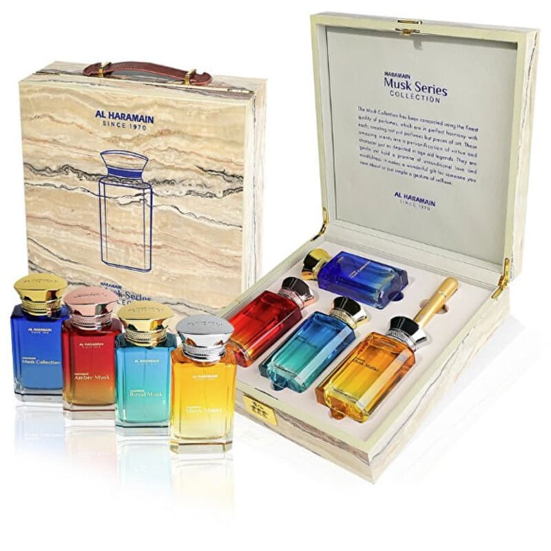 Conjunto Musk Series Collection EDP 4 x 100 ml a plnitelný flakon 400ml