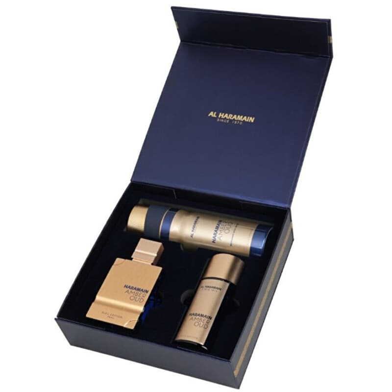 Conjunto Amber Oud Bleu Edition EDP 75 ml, EDP 30 ml a Desodorizante 200 ml