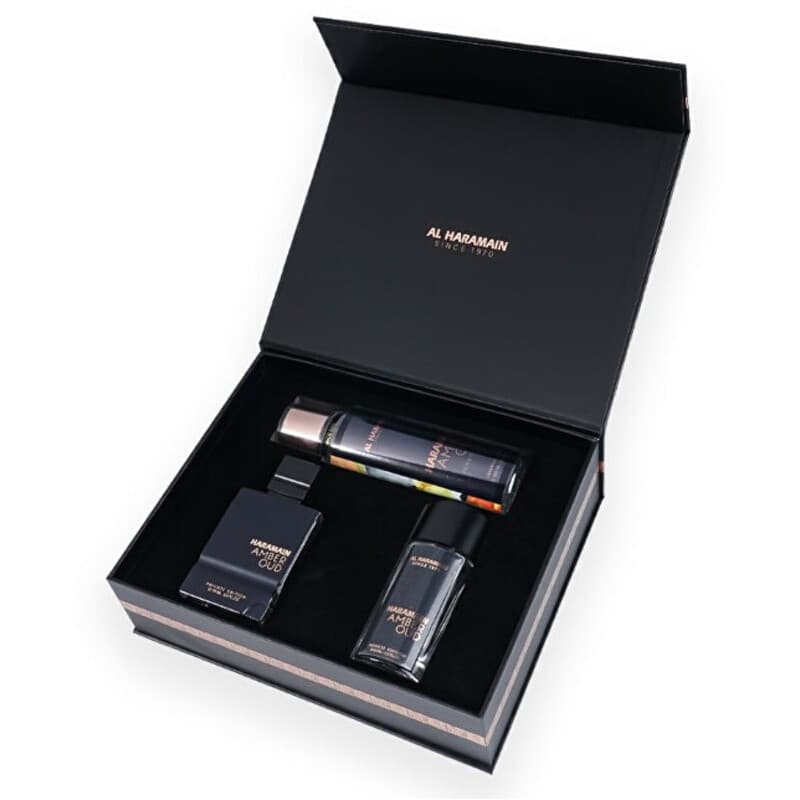 Conjunto Amber Oud Private Edition  EDP 75 ml, EDP 30 ml a tělový závoj 250 ml