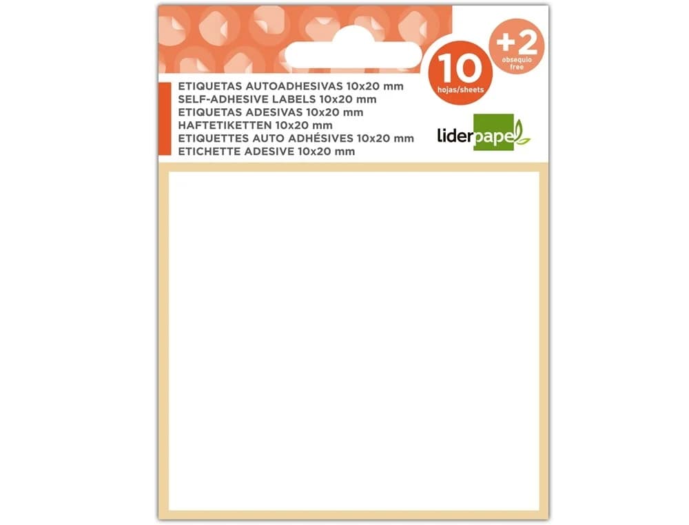 LiderPapel Etiquetas Adesivas 33x50cm 10 + 2 Fls - ET16