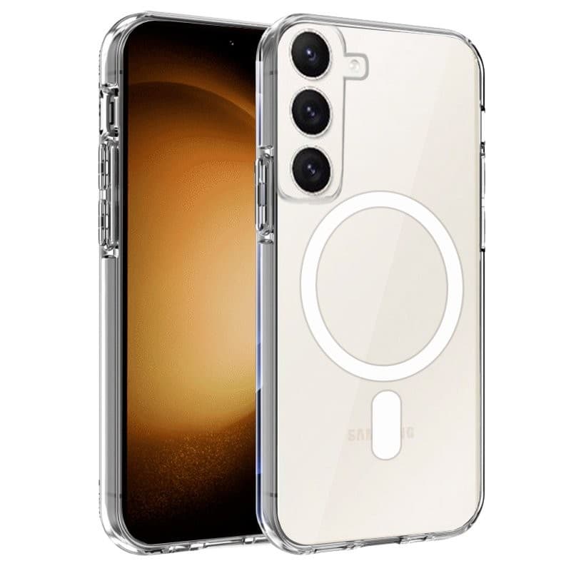 Capa Silicone Magnética Transparente Samsung S23 Plus