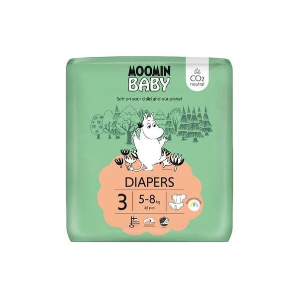 Fraldas Moomin Baby T3 (5-8Kg) 48 Unidades