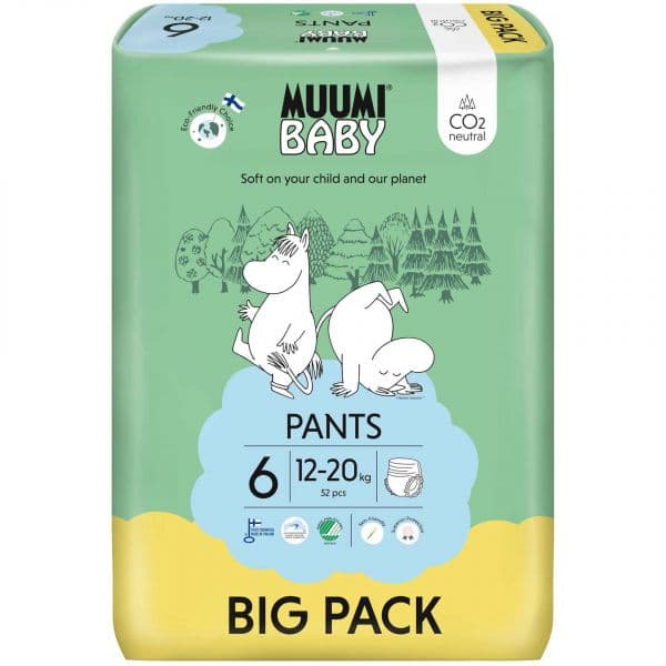 Fralda Cueca Muumi Baby T6 12-20kg 52 unidades