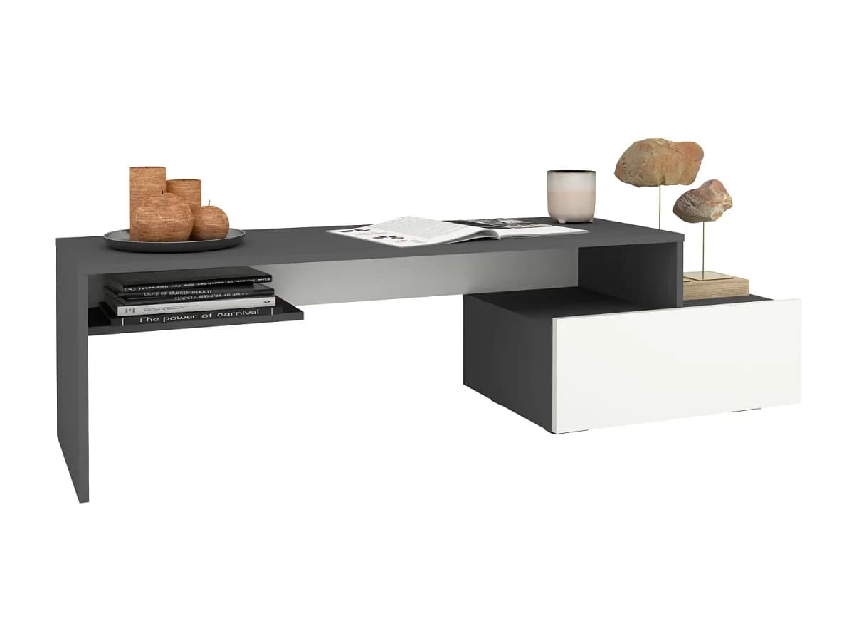 haaus Suporte para TV Deli, Antracite/Branco, 120 x 40 x 40 cm