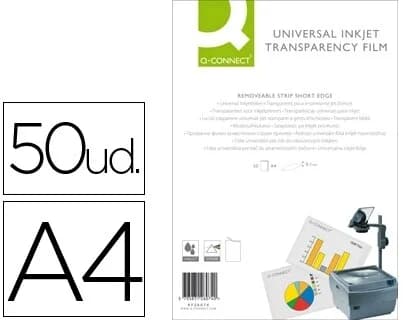 Q-Connect Transparências Inkjet A4 50 Folhas