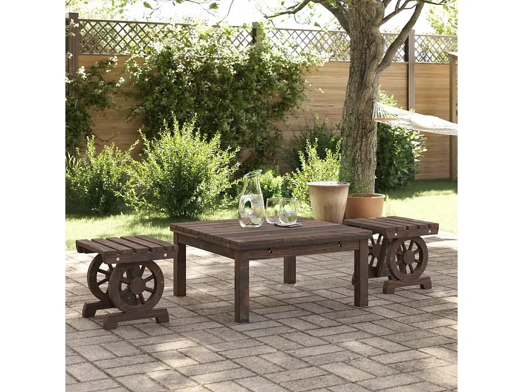 Apoios de pés para jardim 2 pcs madeira de abeto maciça PT804743