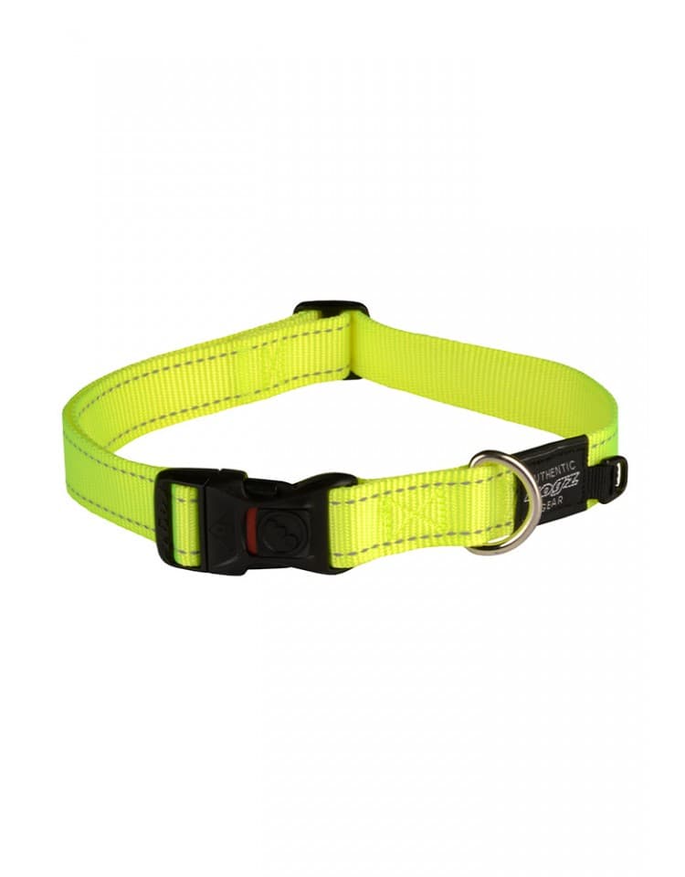 Rogz - Coleira Refletora para cão - Amarelo
