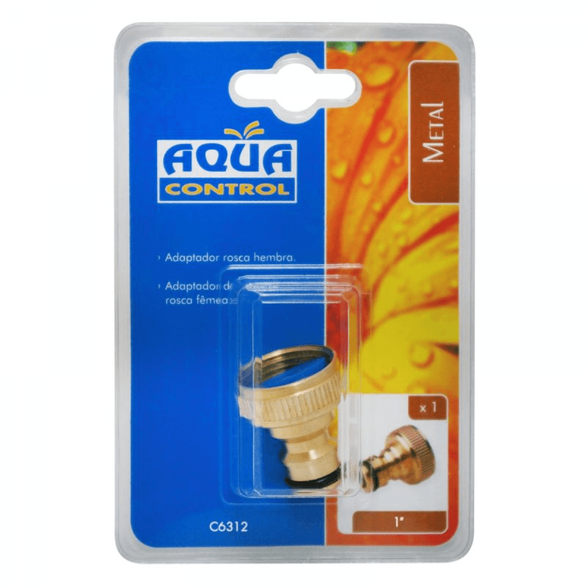 Aqua Control Adaptador de Torneira F 1" Metal - 2471551