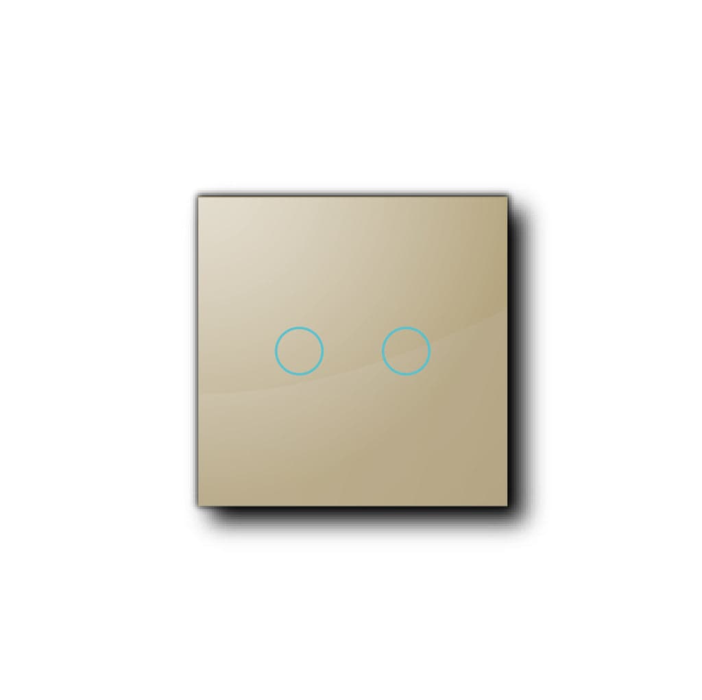 Smartify vPRO Espelho Simples de 2 botões Dourado - SYPE102DR
